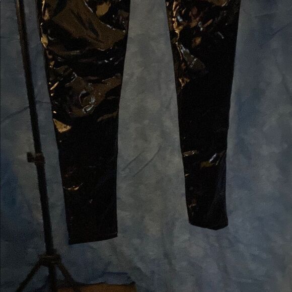 Tic Toc Black Skinny Vinyl Pants, Small, 1F-117B001 - Picture 5 of 8